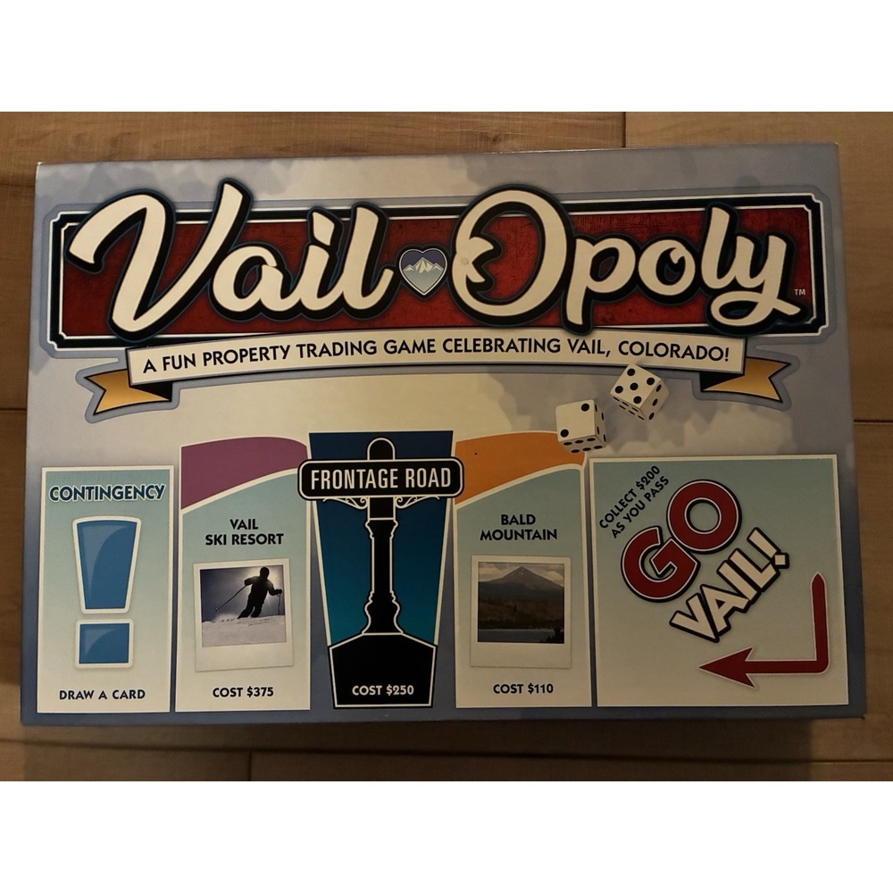 Vail Colorado Monopoly Property Trading Game Complete Set Nerdy